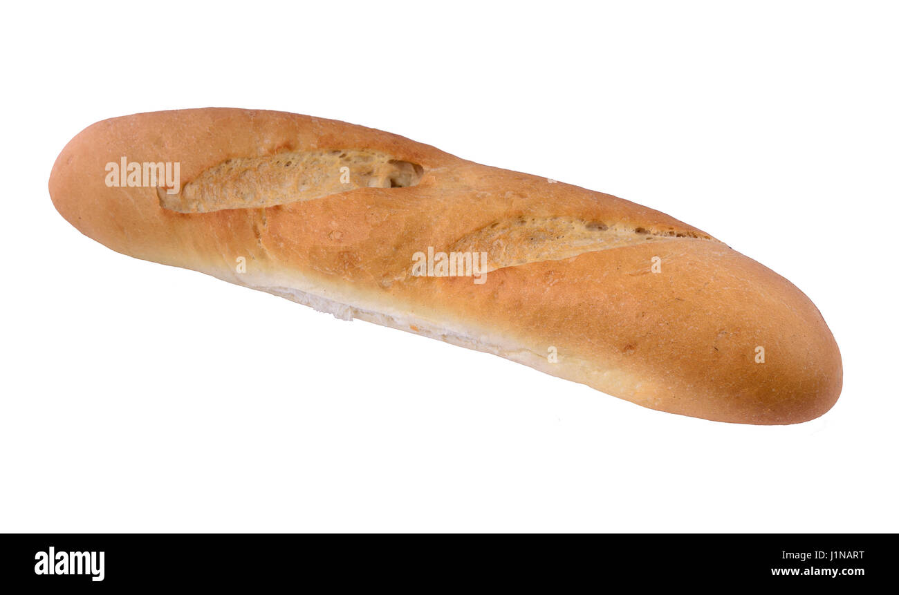 Isolated fresh bread baguette on a white background Stock Photo - Alamy