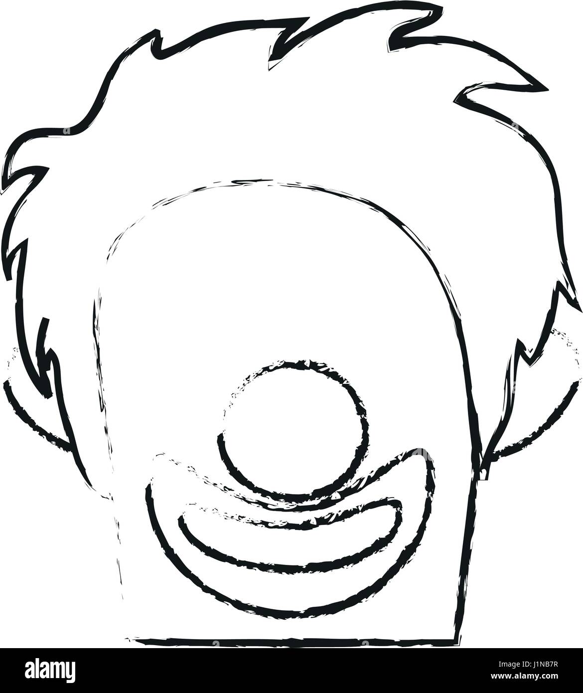 clown with no eyes cartoon icon image Stock Vector Image & Art Alamy