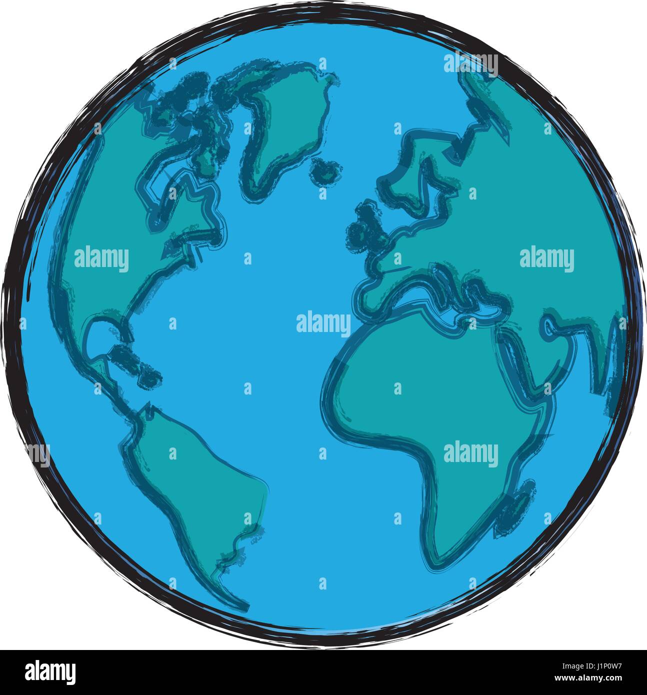 Isolated world earth Stock Vector Image & Art - Alamy