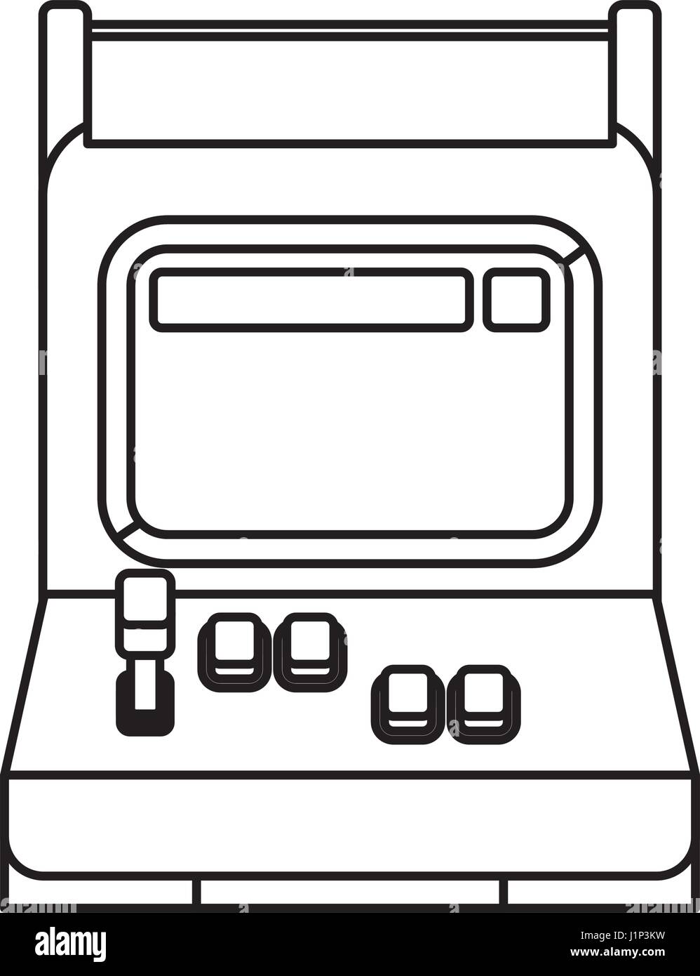 Black joystick arcade machine icon hi-res stock photography and images ...