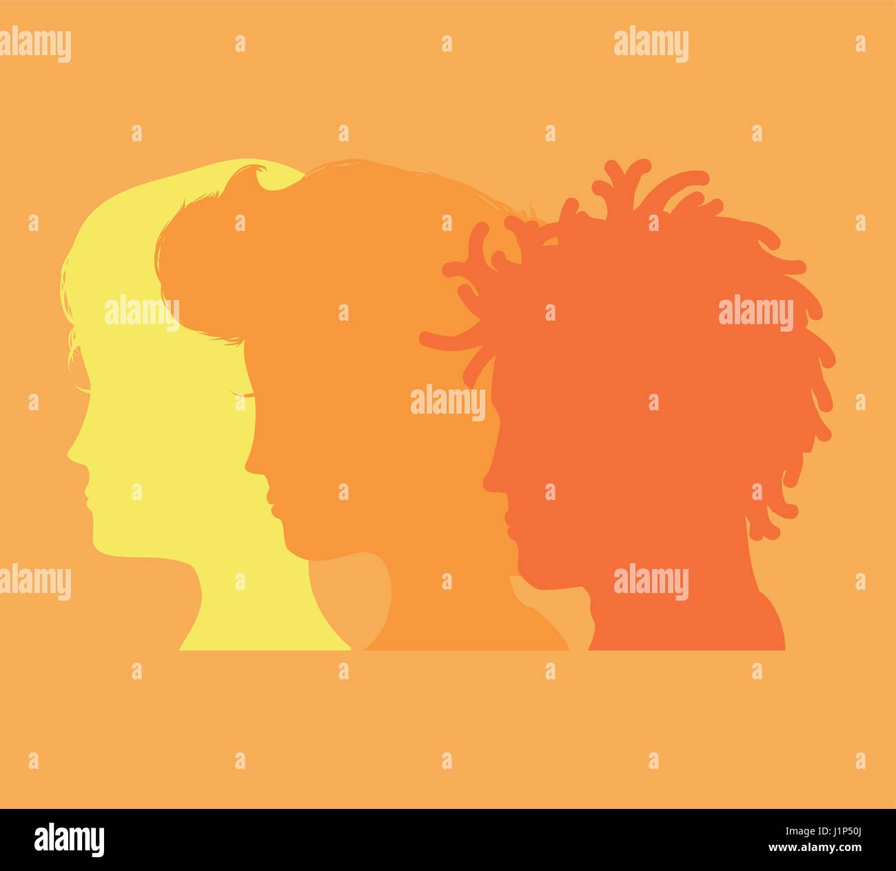 Men and woman heads silhouettes Stock Vector Image & Art - Alamy