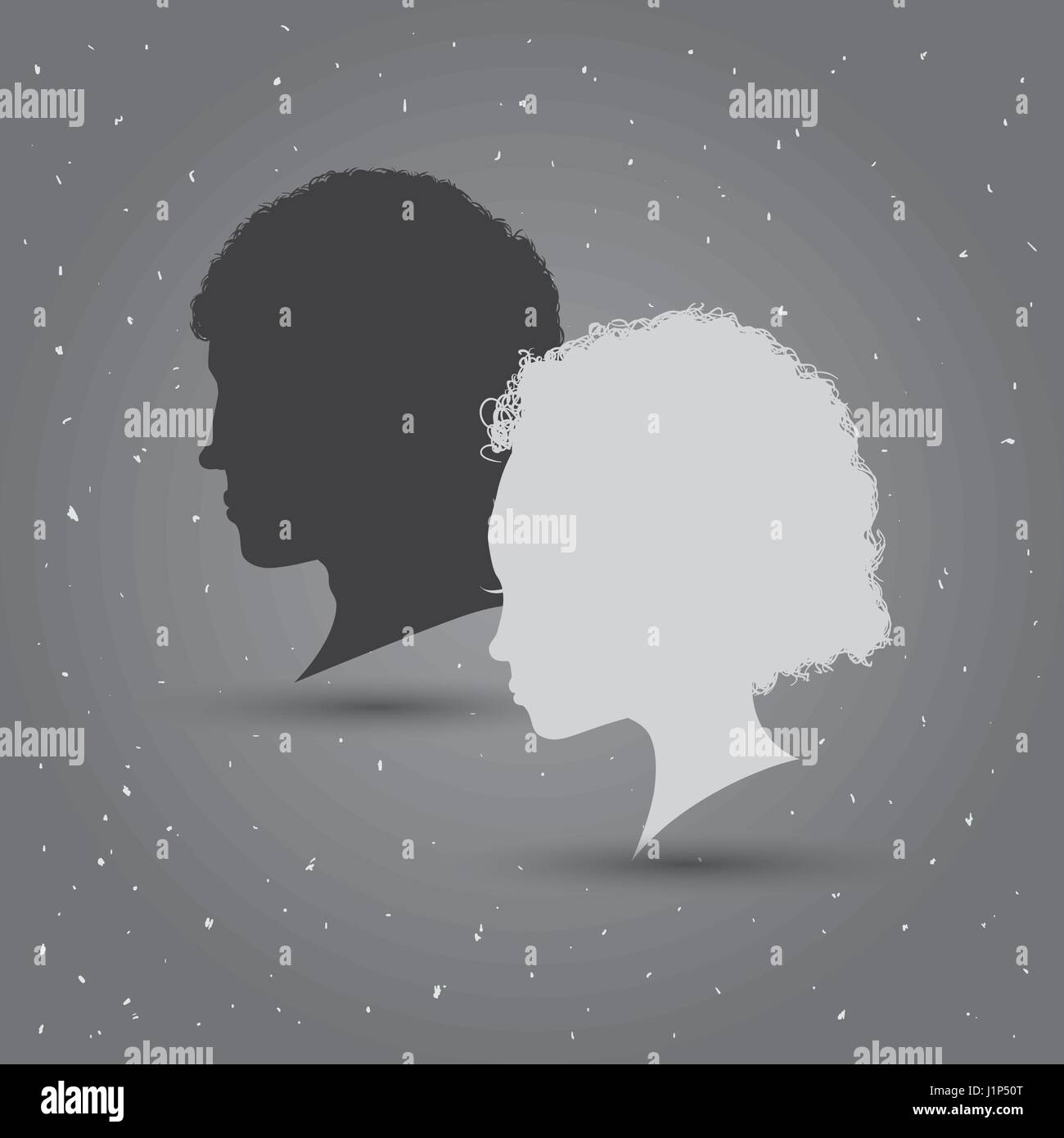Man and woman heads silhouettes Stock Vector Image & Art - Alamy