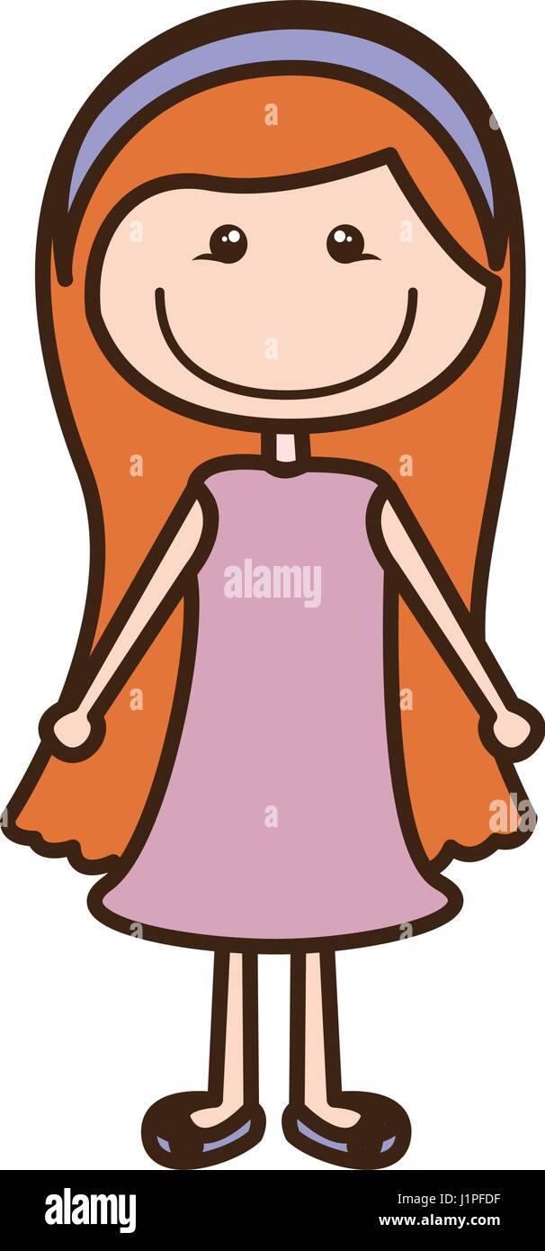 color silhouette cartoon long hair girl with rose dress Stock Vector Image  & Art - Alamy