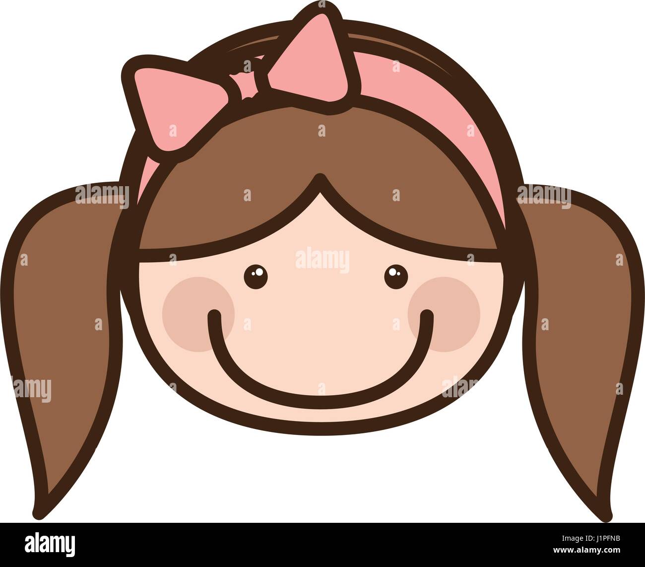 Printable Traceable Feern With Pigtails Cartoon Printable Traceable Feern With Pigtails Cartoon