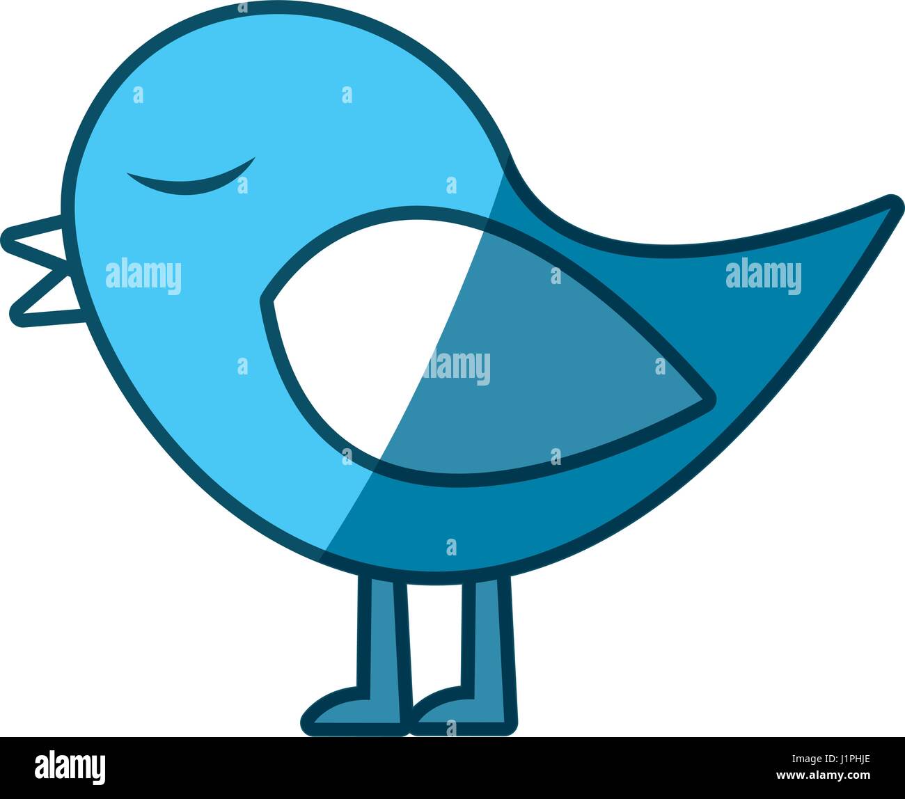blue silhouette of bird singing Stock Vector Image & Art Alamy