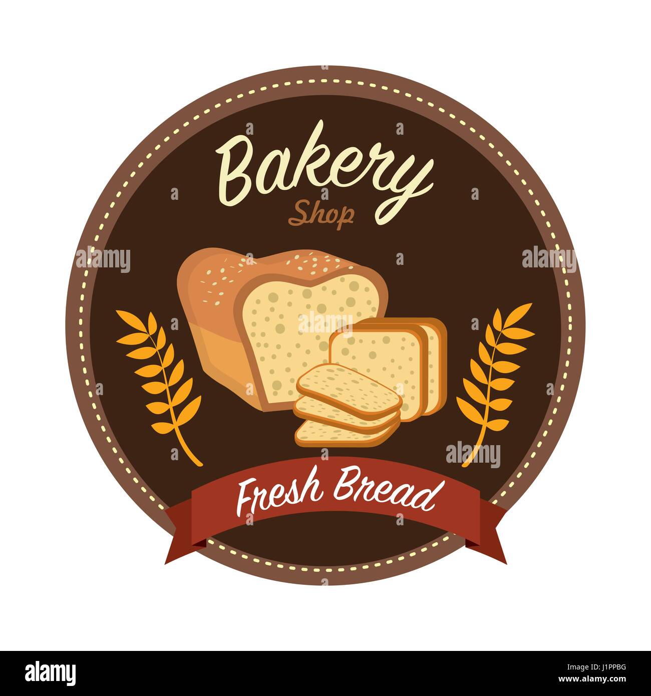 sticker emblem fresh bread bakery Stock Vector Image & Art - Alamy