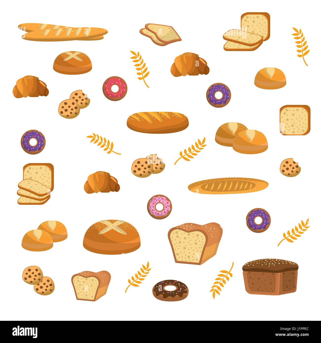 Breads cookies Stock Vector Images - Alamy