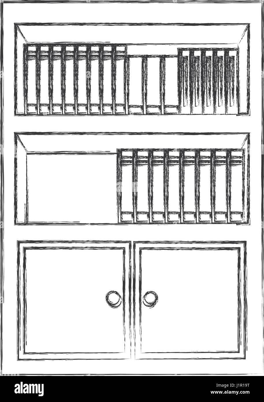 Simple Bookcase Sketch Drawings for Beginner