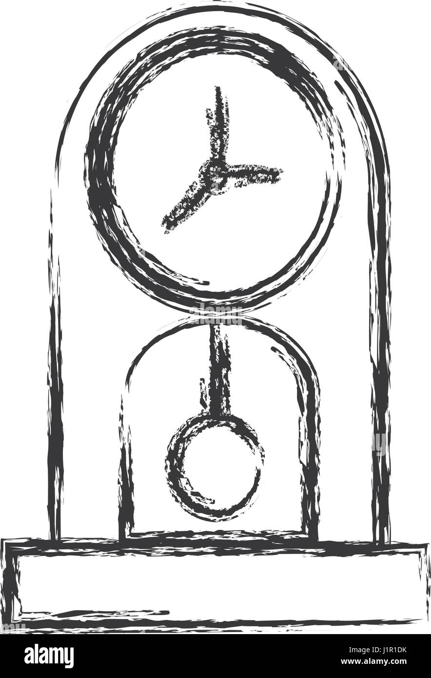 Clock Time Watch Pendulum Sketch Stock Vector Image Art Alamy