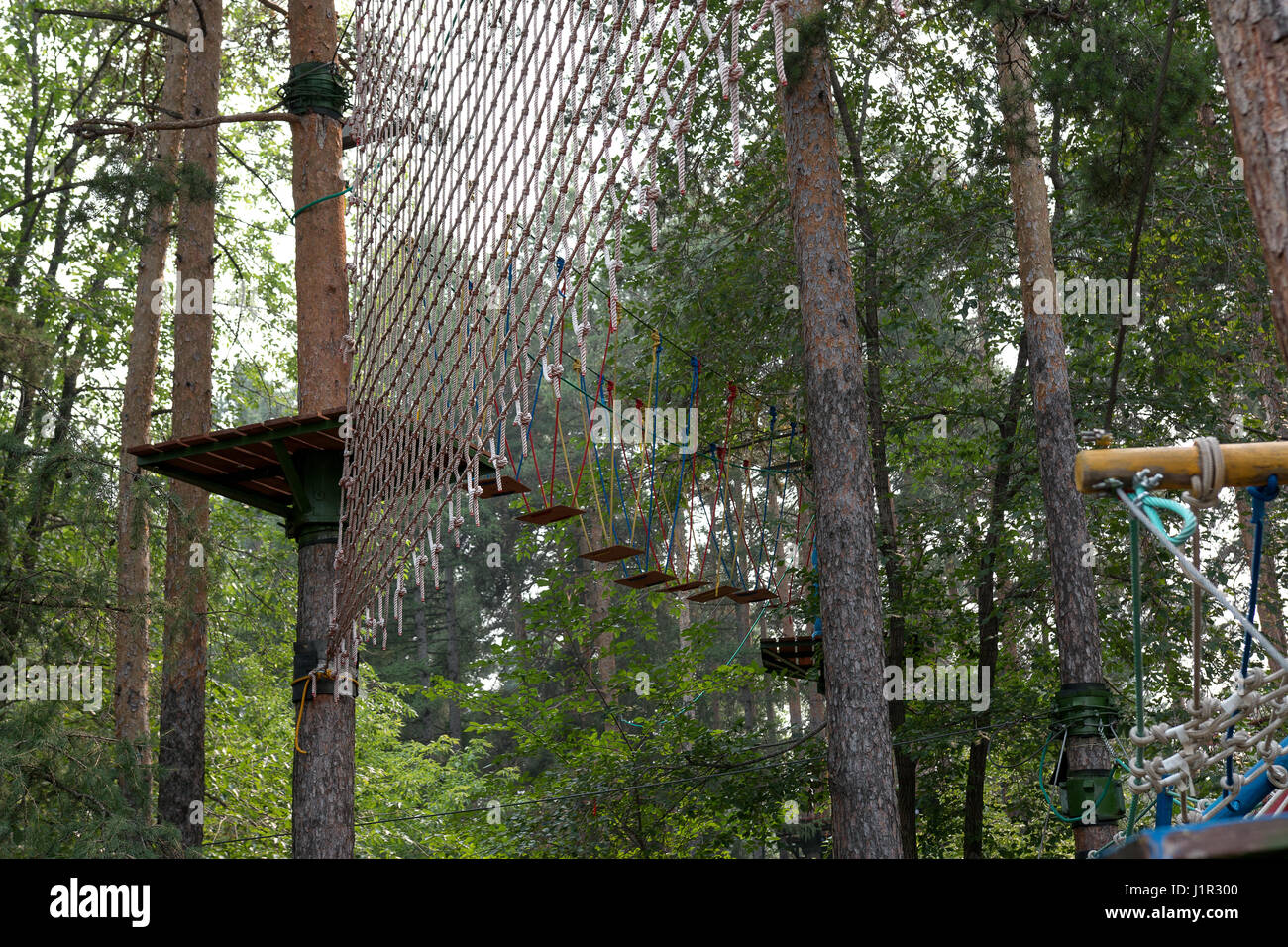 High ropes obstacle course hi-res stock photography and images - Alamy