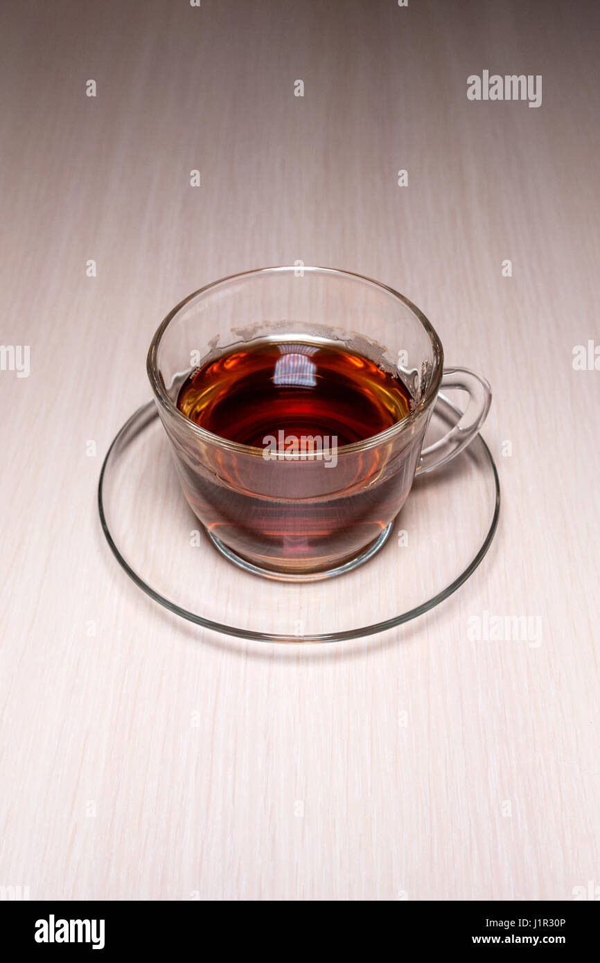 fresh cup of tea on the table Stock Photo