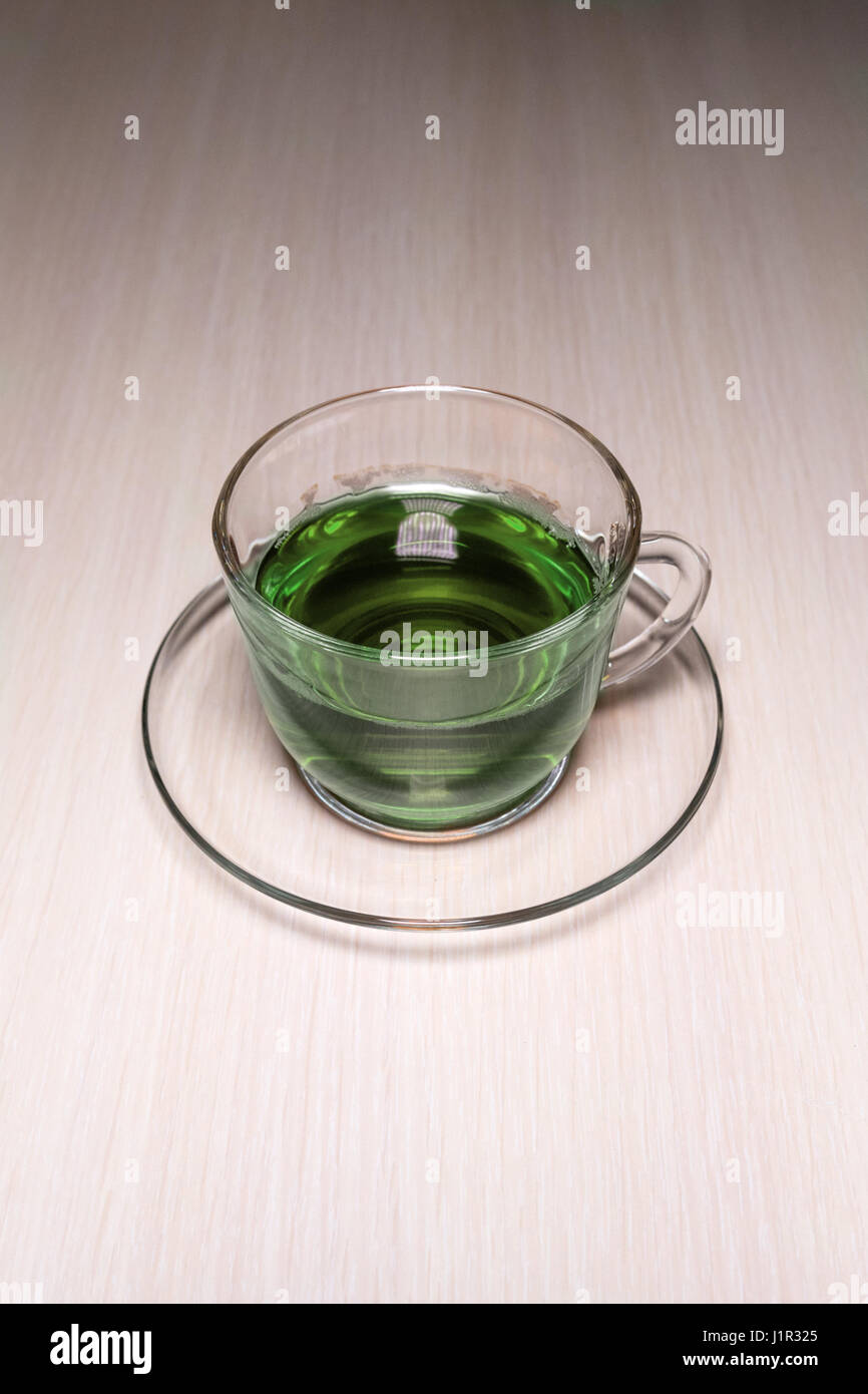 fresh cup of tea on the table Stock Photo