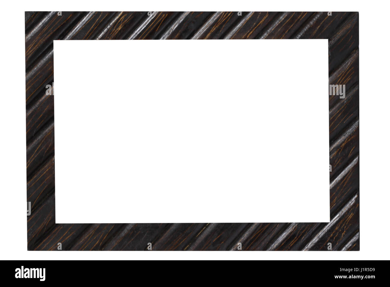 wooden vintage frame isolated on white background Stock Photo - Alamy