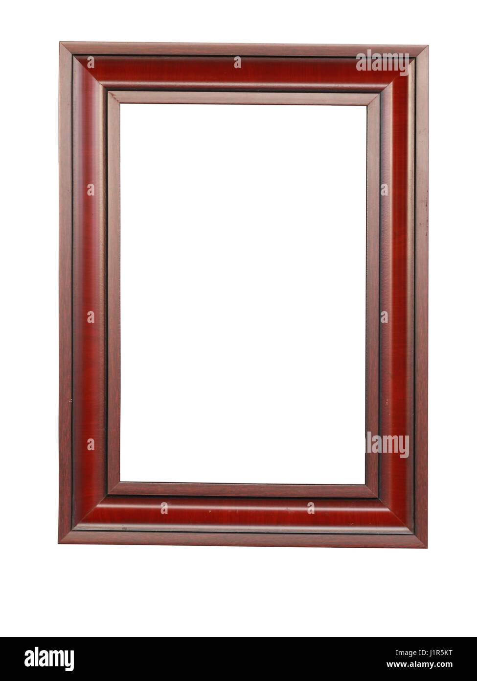 wooden vintage frame isolated on white background Stock Photo - Alamy