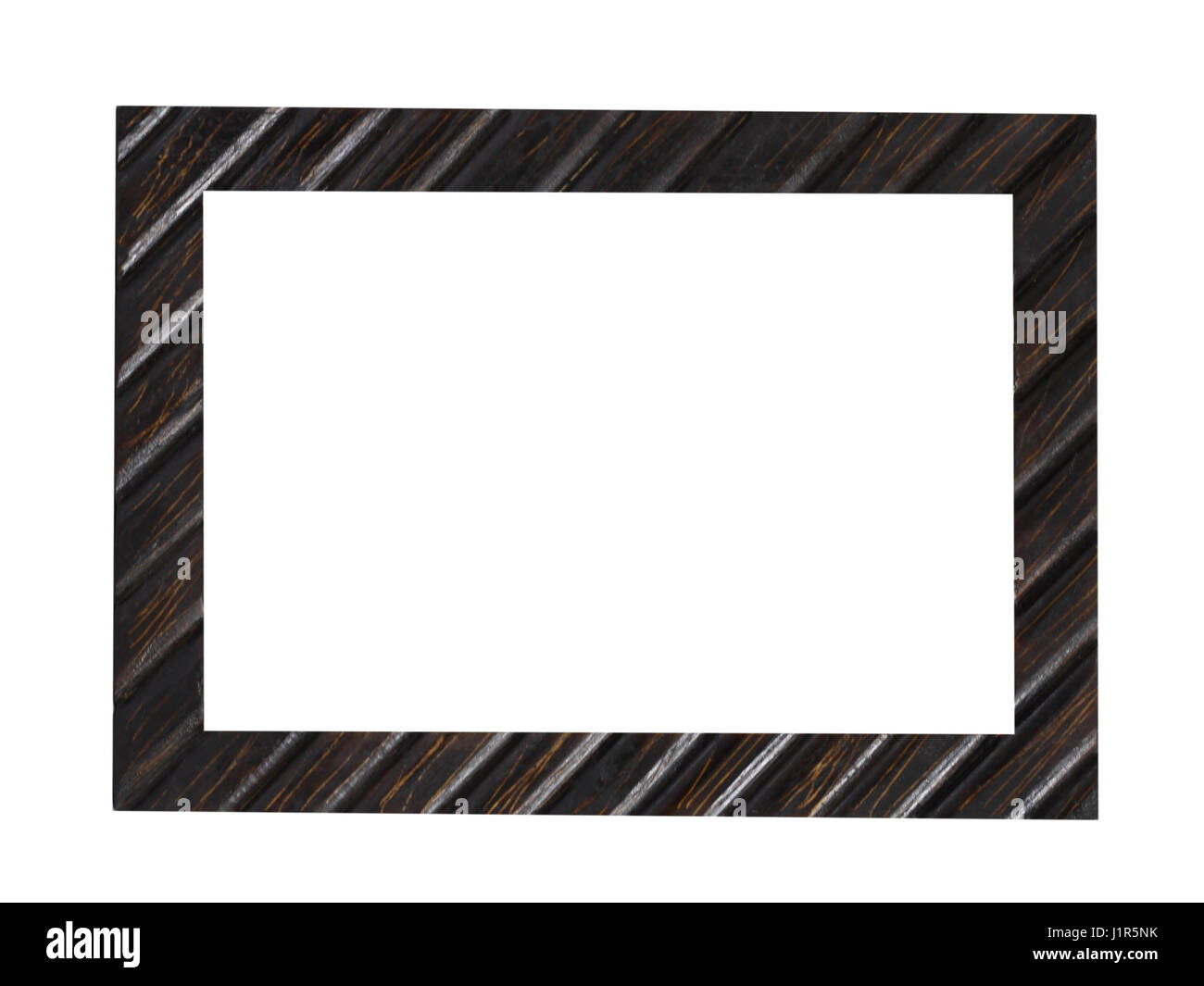 wooden vintage frame isolated on white background Stock Photo - Alamy