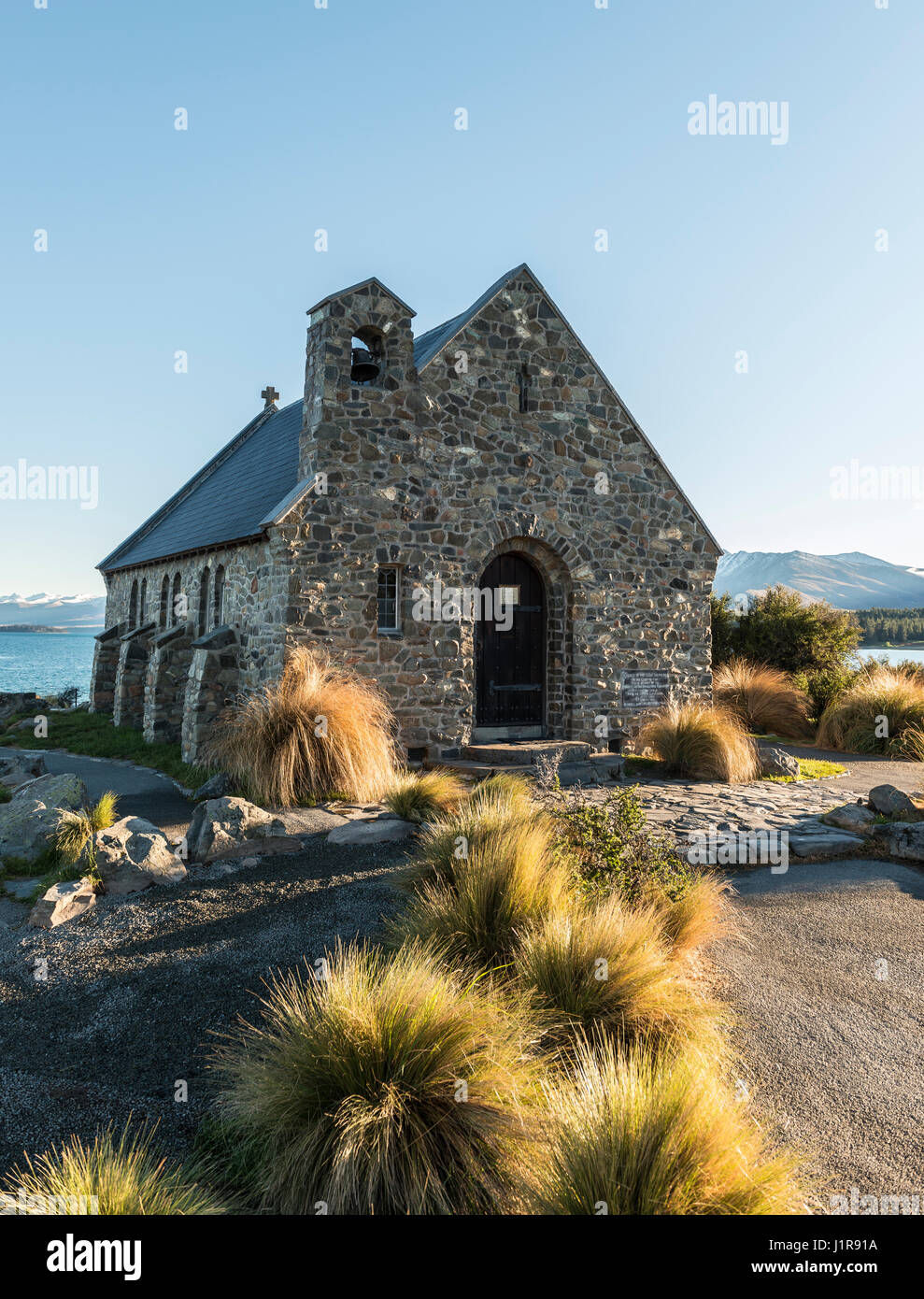 Church of the Good Shepherd, Lake Tekapo, Canterbury Region, Southland, New Zealand Stock Photo