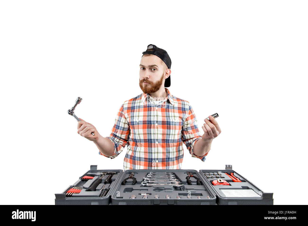 Bearded young man in a baseball cap hi-res stock photography and images ...