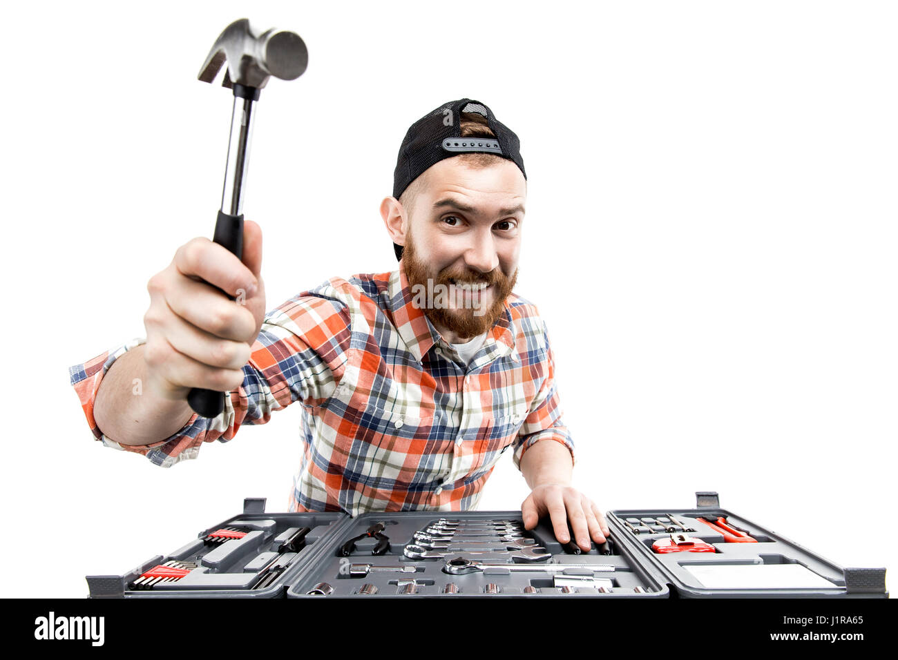Bearded young man in a baseball cap hi-res stock photography and images ...