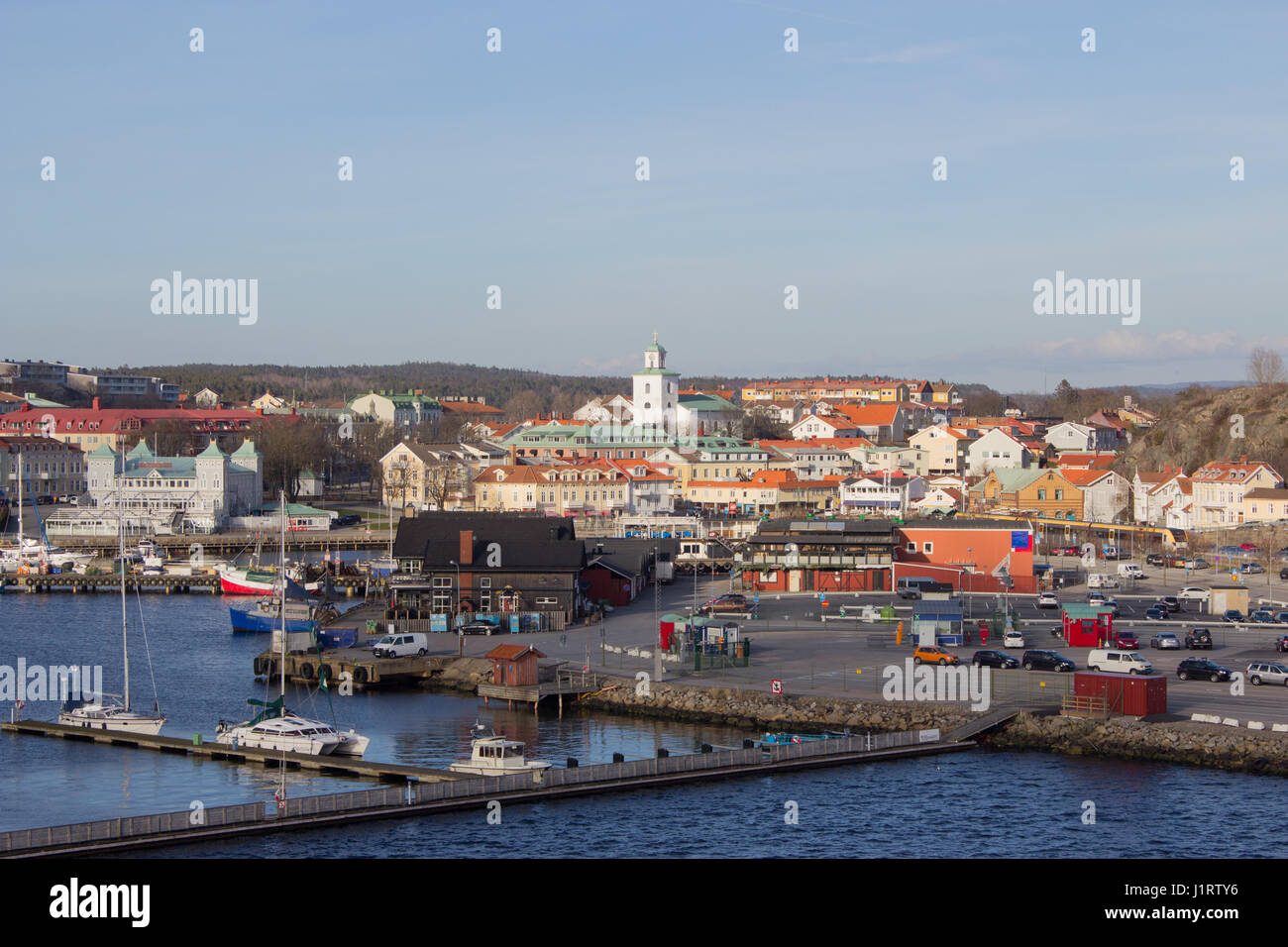 The city of Stromstad in vastra Gotaland county in western Sweden. Stock Photo