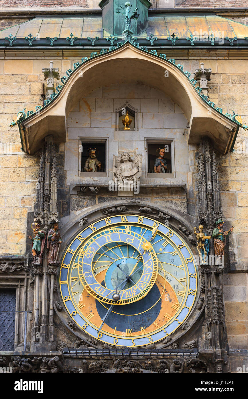 The Astronomical Clock, Old Town Hall, Prague, Czech Republic Stock Photo