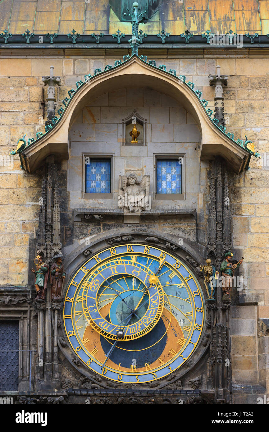 The Astronomical Clock, Old Town Hall, Prague, Czech Republic Stock Photo