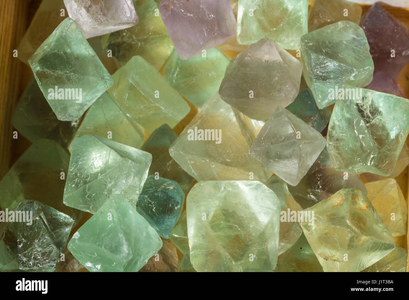 Fluorite crystals used for health, wellbeing and industry Stock Photo