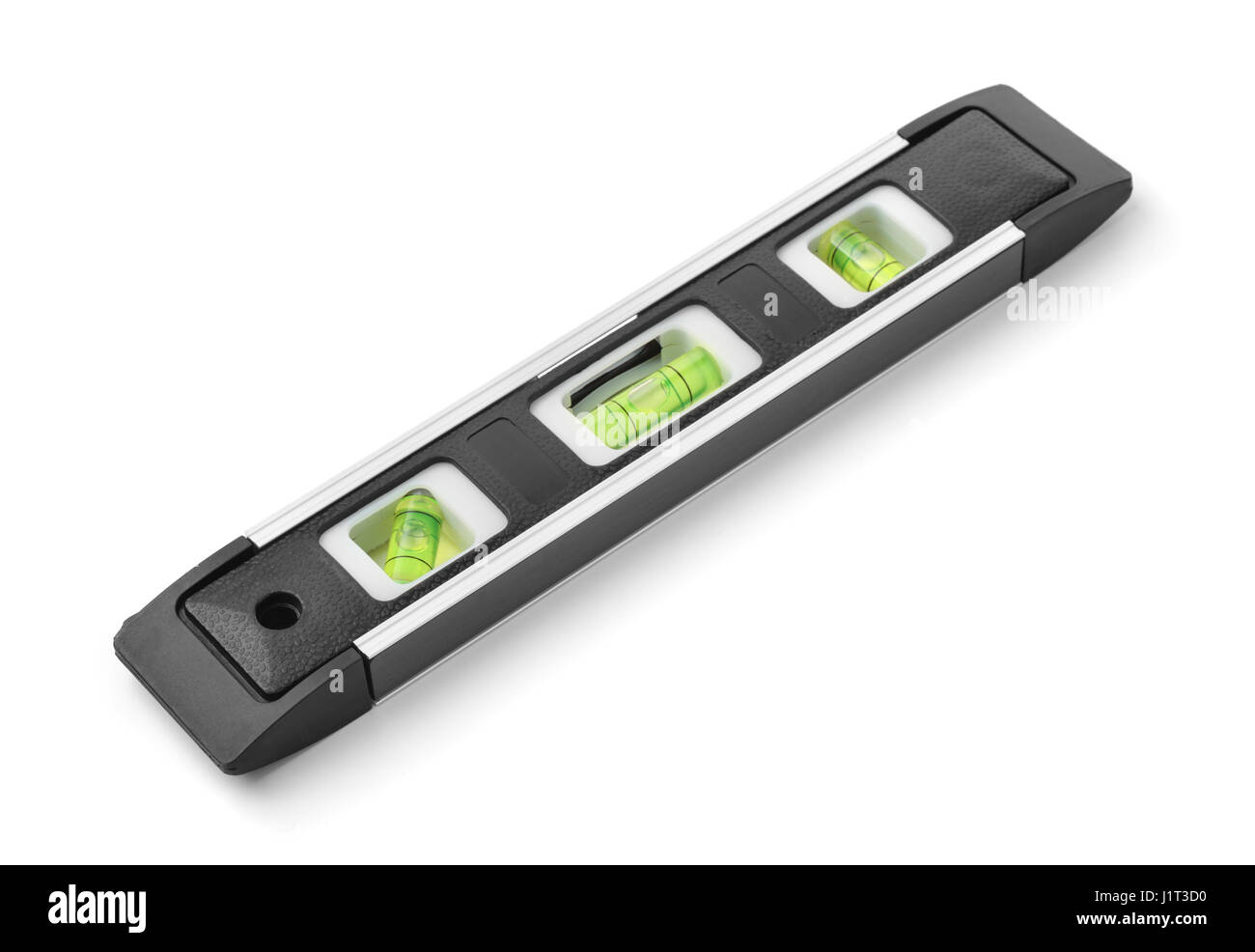 Spirit level isolated on white Stock Photo