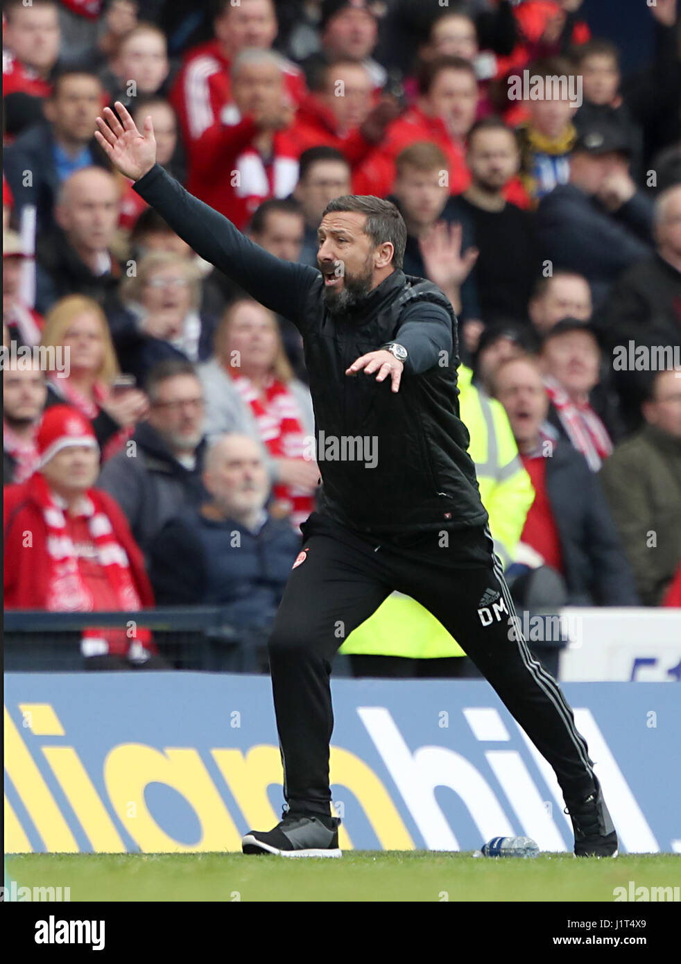 Aberdeen Manager Derek McInnes Celebrates After The Final Whistle Of aberdeen-manager-derek-mcinnes-celebrates-after-the-final-whistle-of
