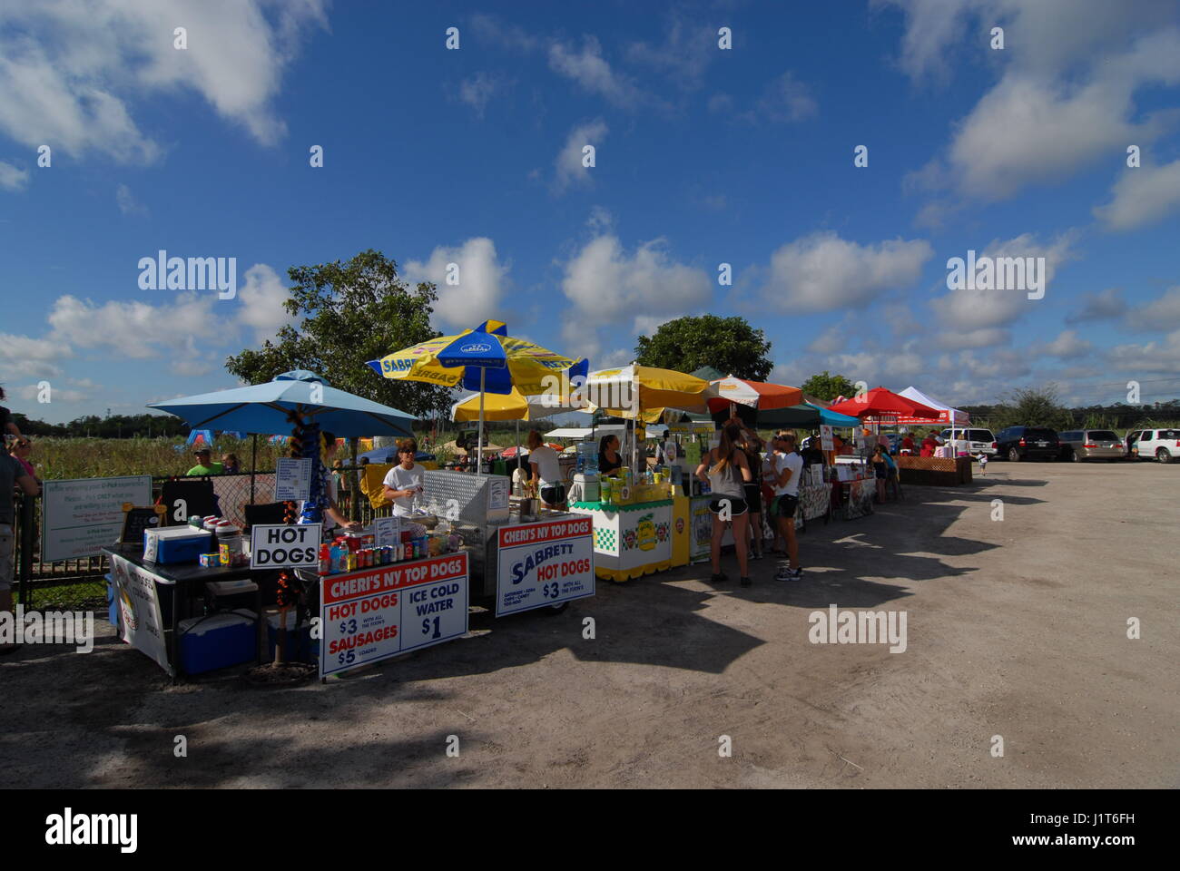food stands at event Stock Photo