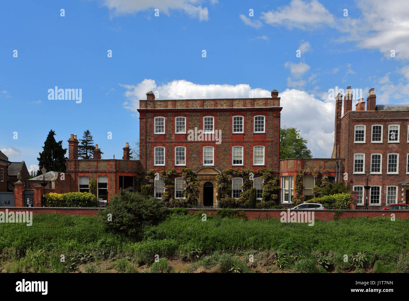 Peckover House, North Brink, river Nene, Wisbech town, Cambridgeshire