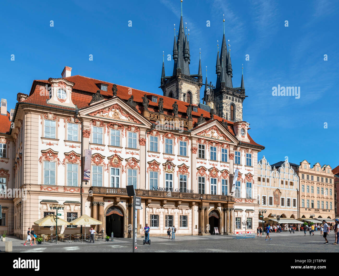 Kinsky Palace, part of the National Gallery, Old Town Square (Staroměstské náměstí), Staré Město, Prague, Czech Republic Stock Photo