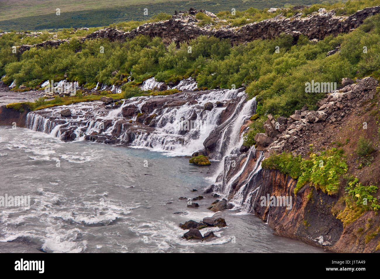 Hraunfossar Waterfalls, Iceland Stock Photo