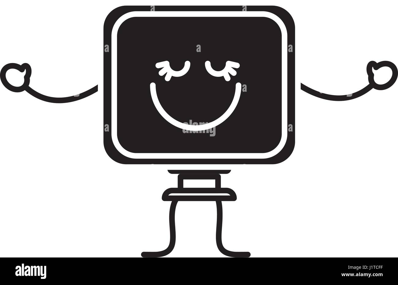 happy computer icon Stock Vector Image & Art - Alamy