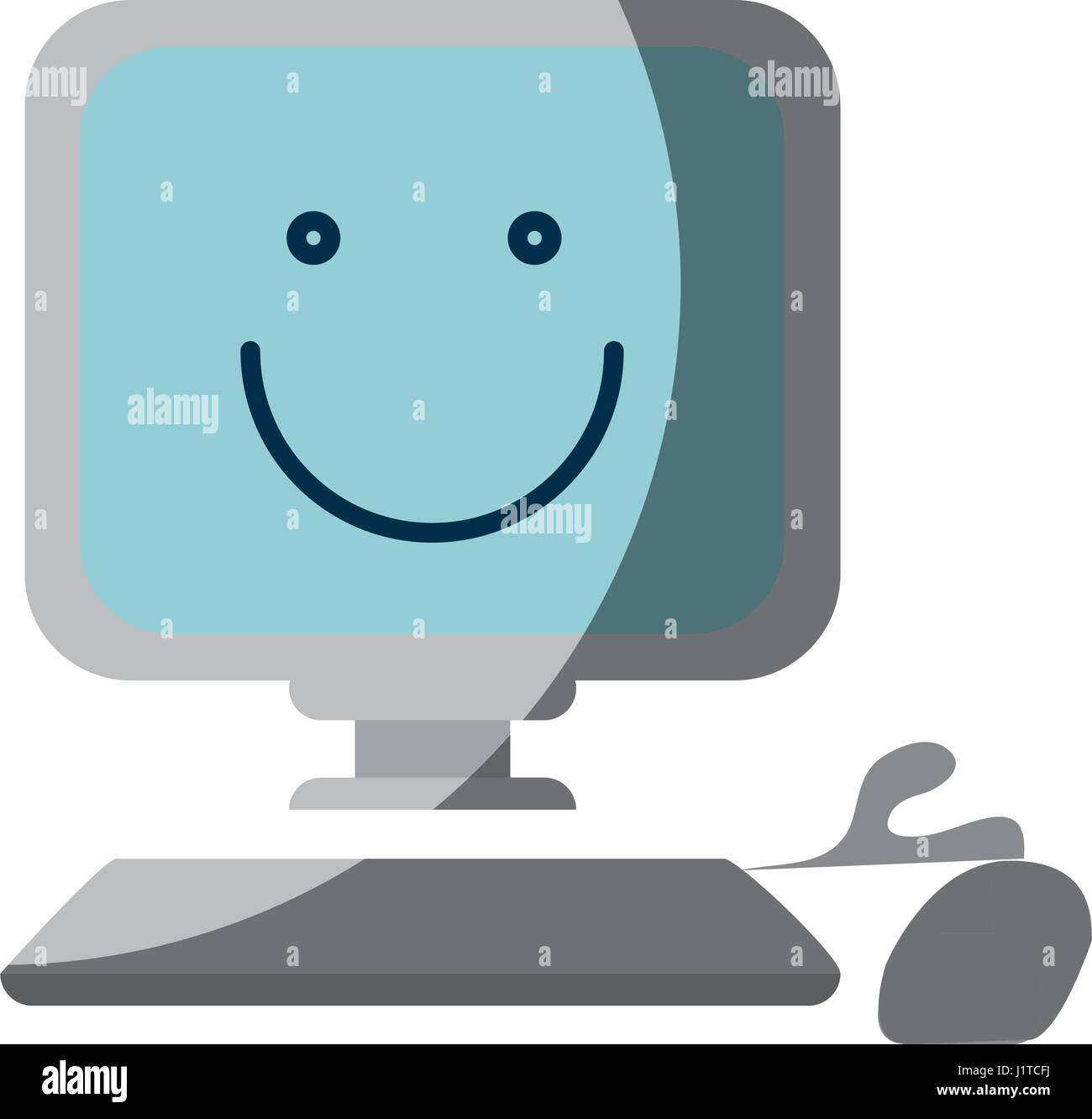 happy computer icon Stock Vector Image & Art - Alamy