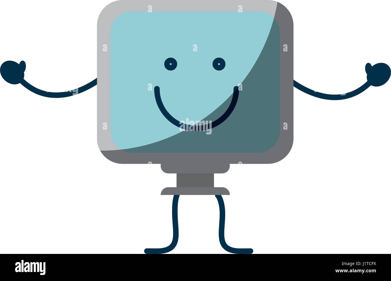happy computer icon Stock Vector Image & Art - Alamy