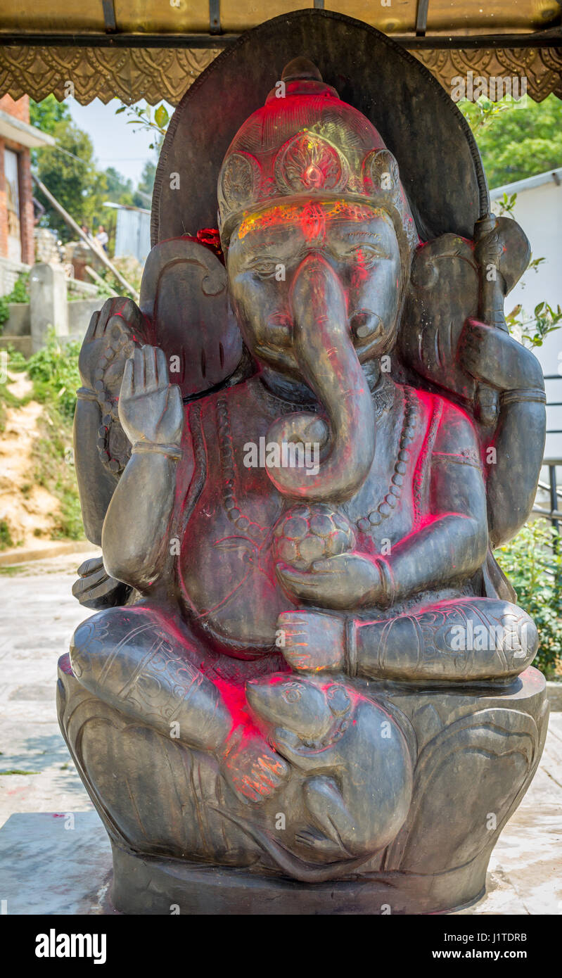 Statue of Hindus Lord Goddess with the art made of stone in Kathamandu