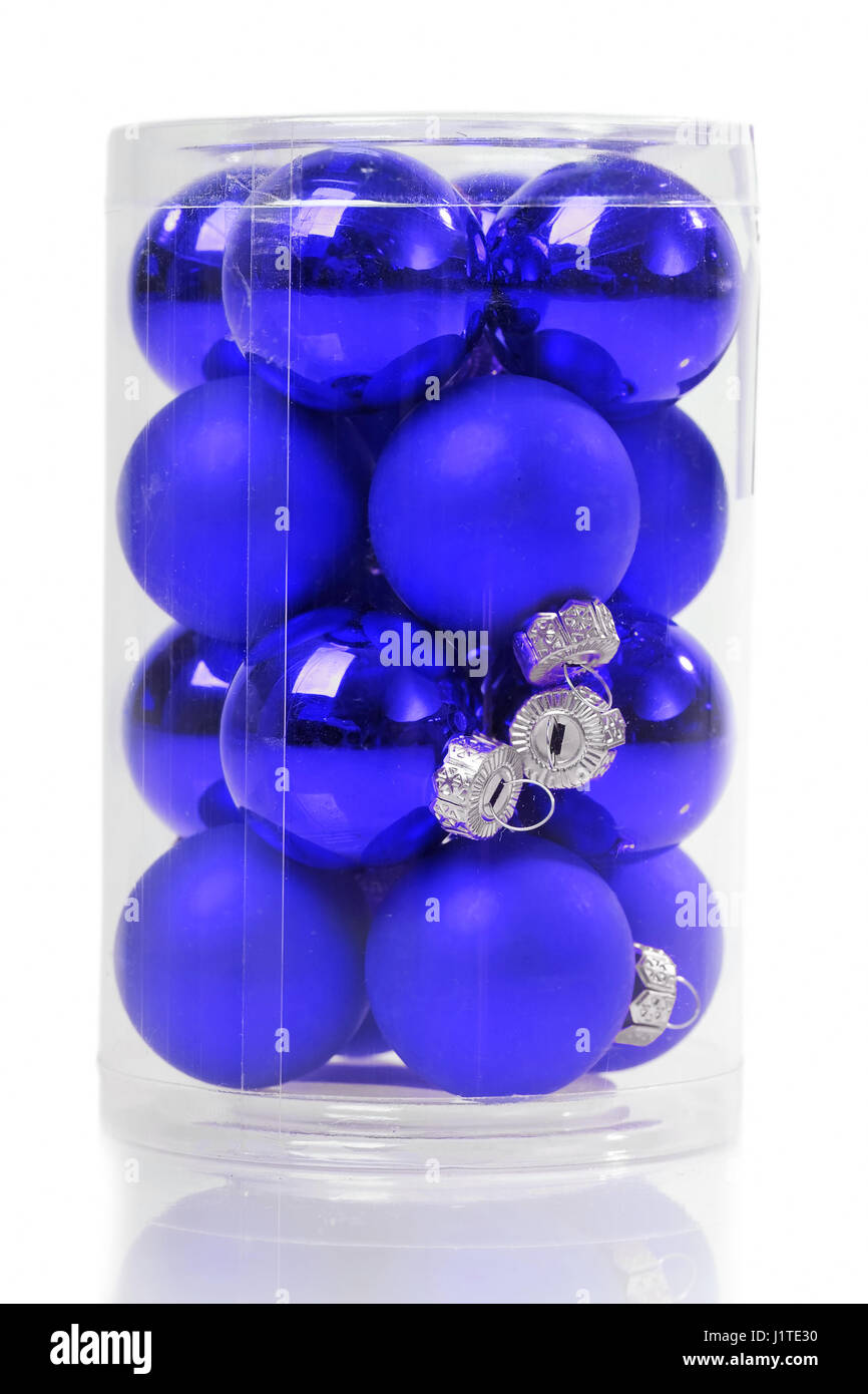 Set of christmas balls isolated on white background Stock Photo - Alamy