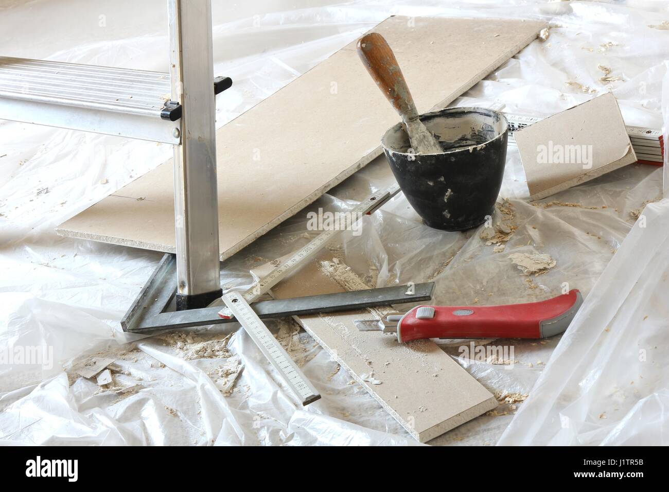 Drywall construction hires stock photography and images Alamy