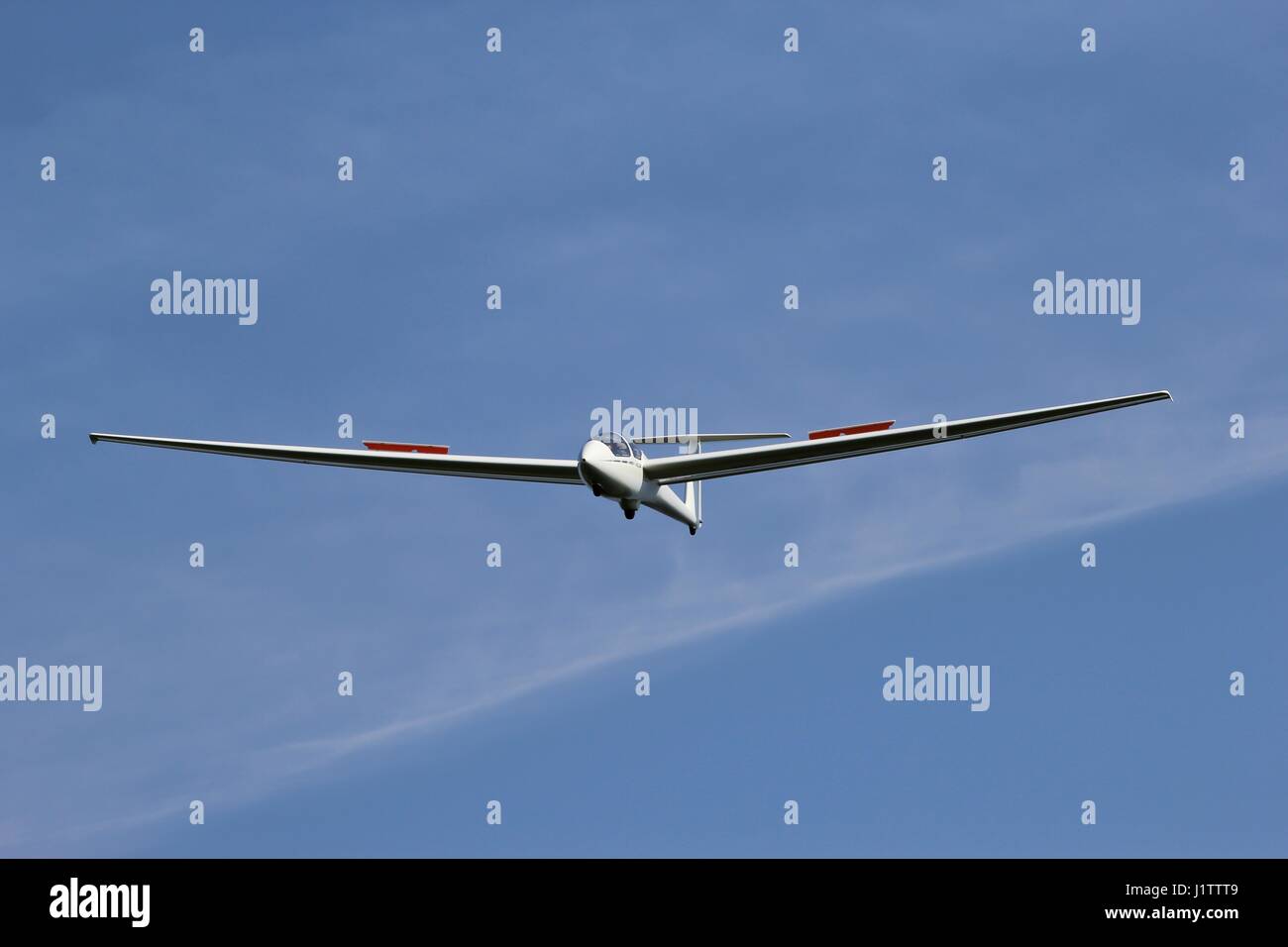 glider just before landing Stock Photo