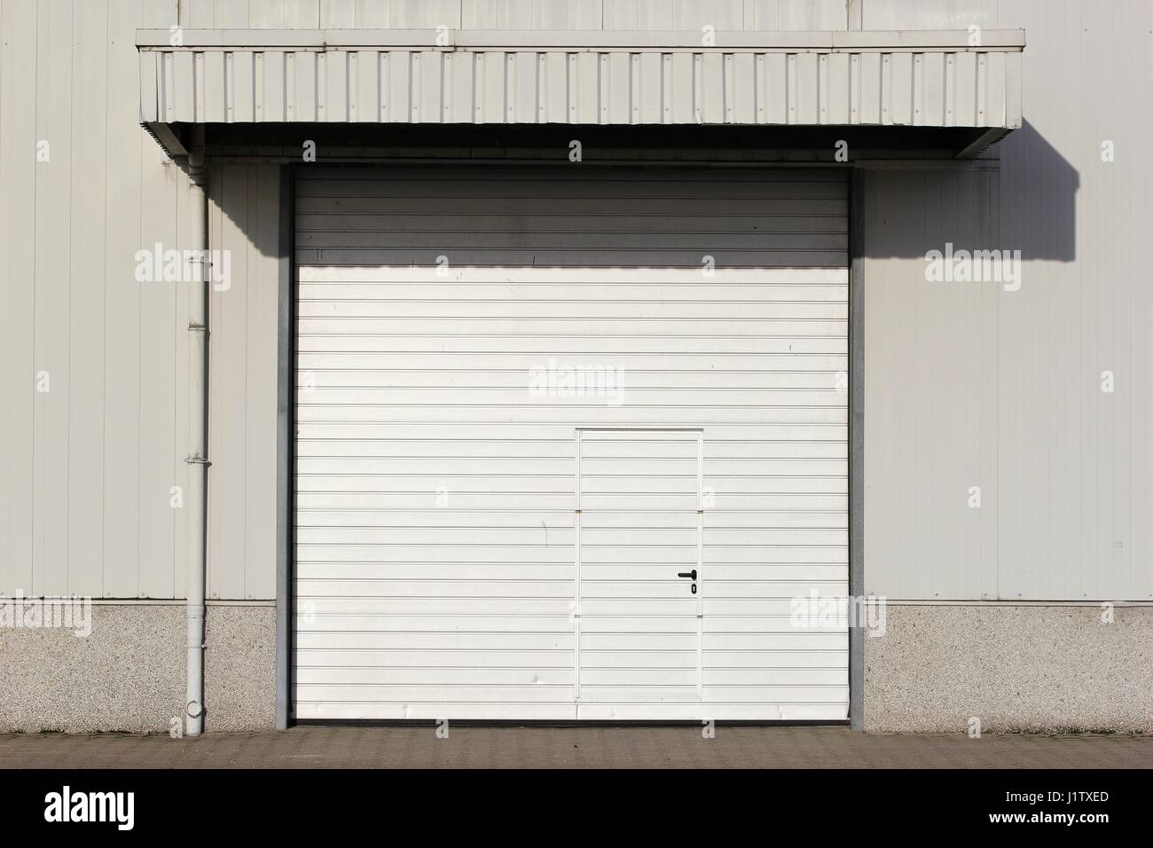 sectional door of a warehouse Stock Photo