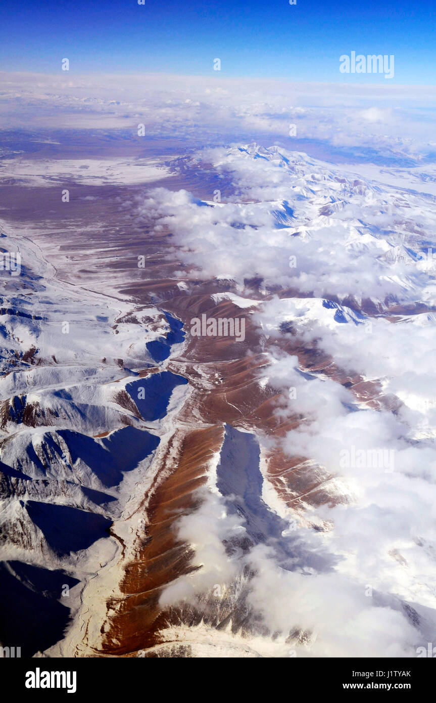 Dramatic Aerial Views Of The Tian Shan Mountain Range In Xinjiang Dramatic Aerial Views Of The Tian Shan Mountain Range In Xinjiang