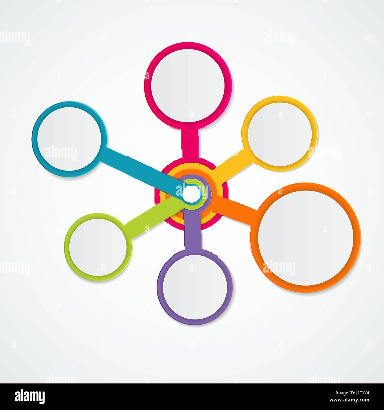 Abstract Elements of Graph, Diagram with 6 Steps, Options. Busin Stock ...