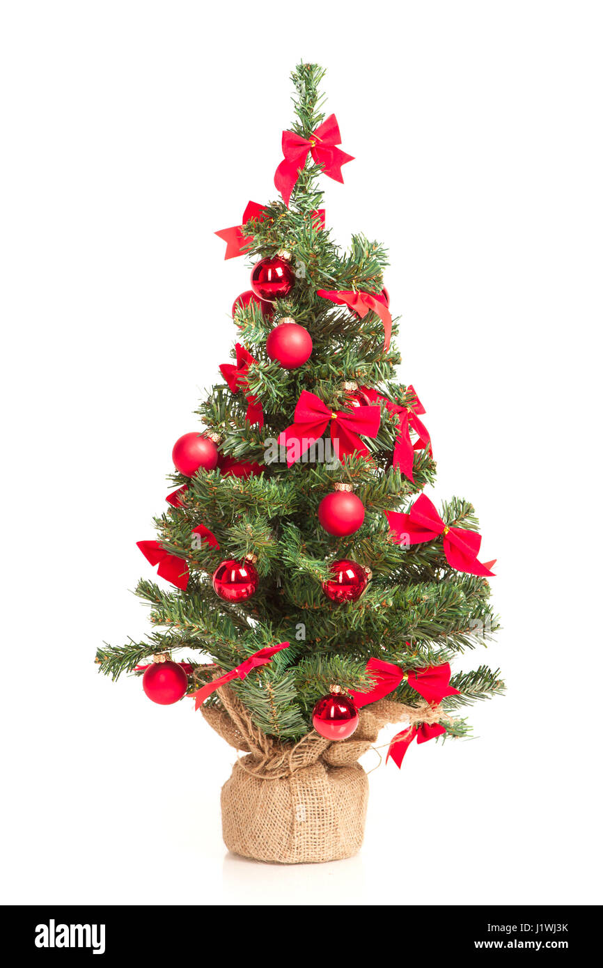 Christmas tree isolated on white background Stock Photo - Alamy