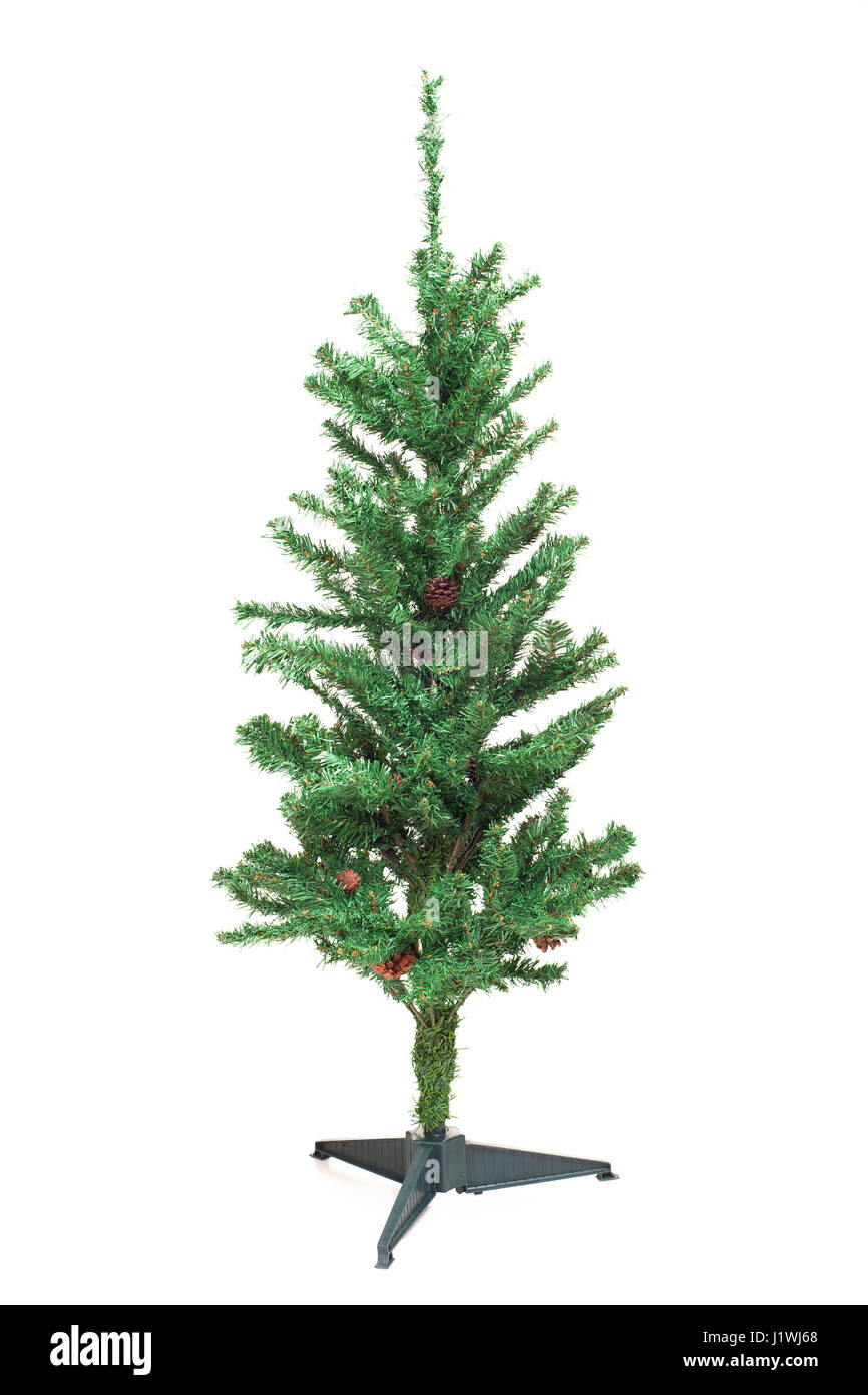 Christmas tree isolated on white background Stock Photo - Alamy