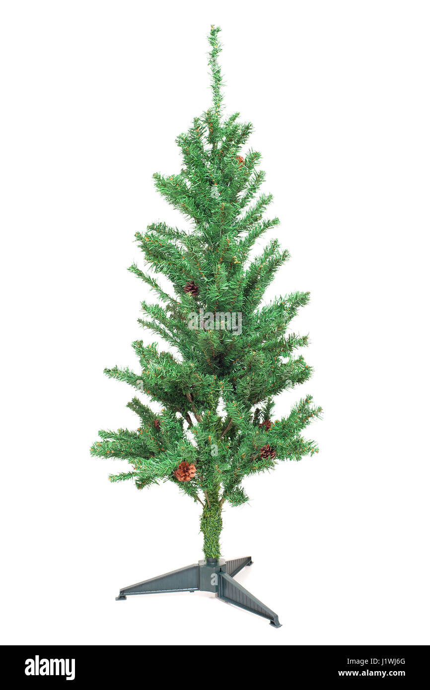 Christmas tree isolated on white background Stock Photo - Alamy