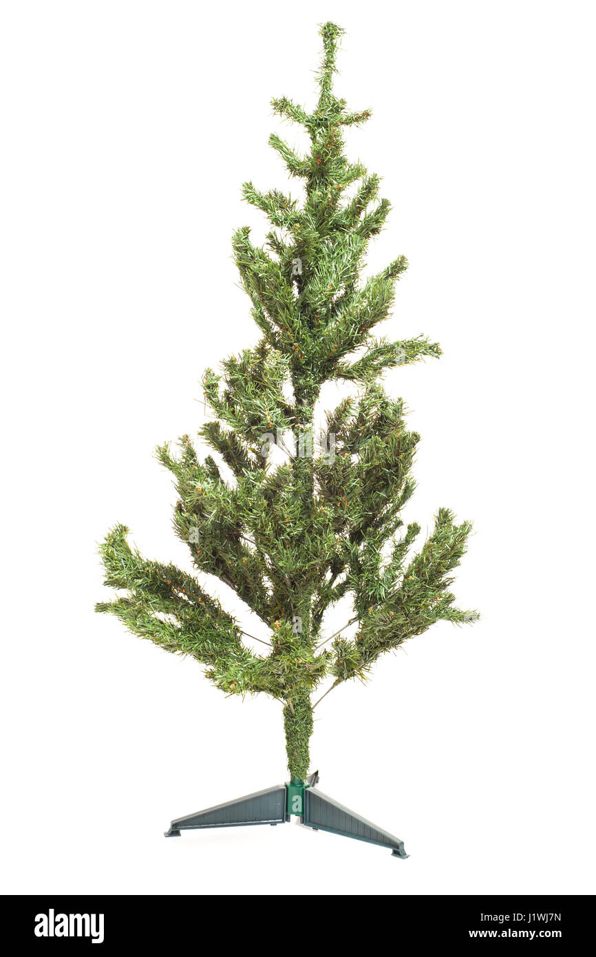 Christmas tree isolated on white background Stock Photo - Alamy