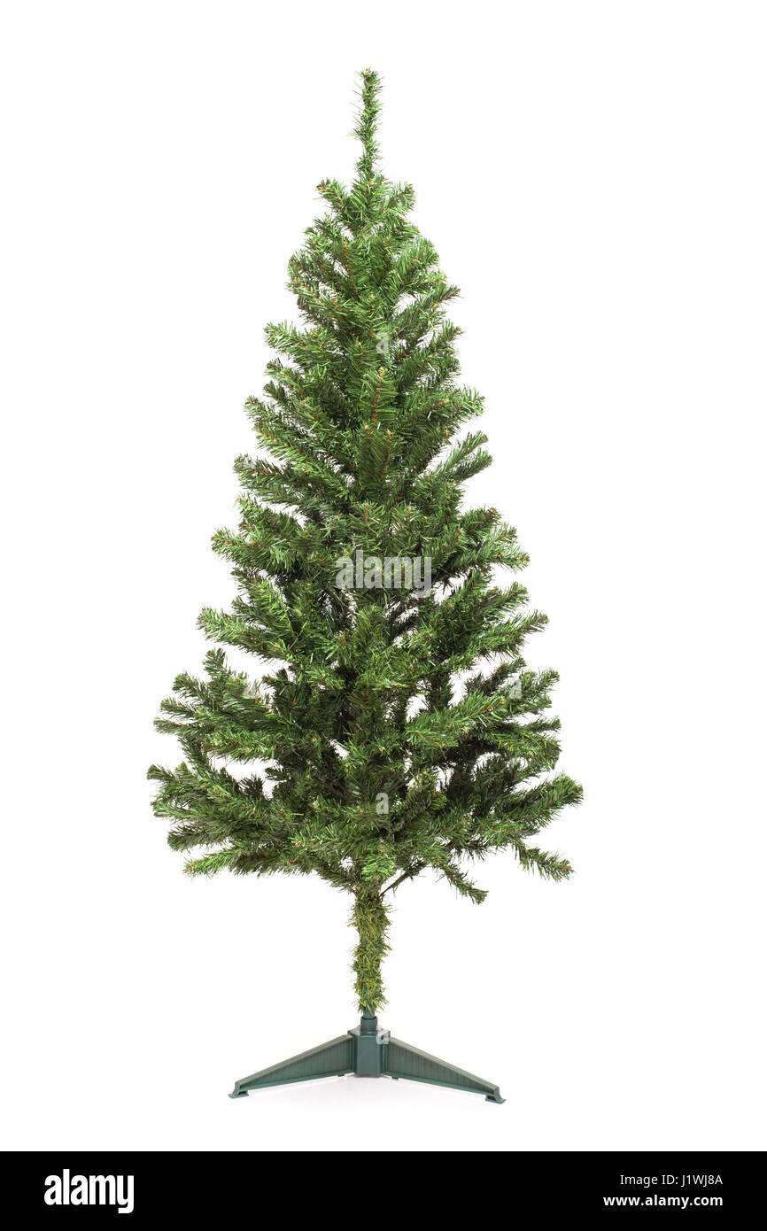 Christmas tree isolated on white background Stock Photo - Alamy