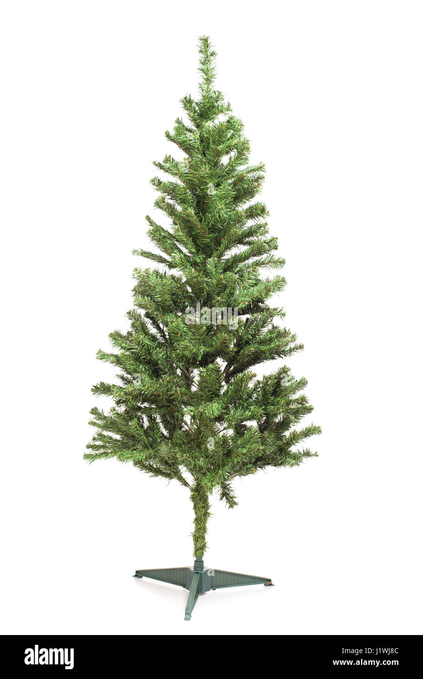 Christmas tree isolated on white background Stock Photo - Alamy