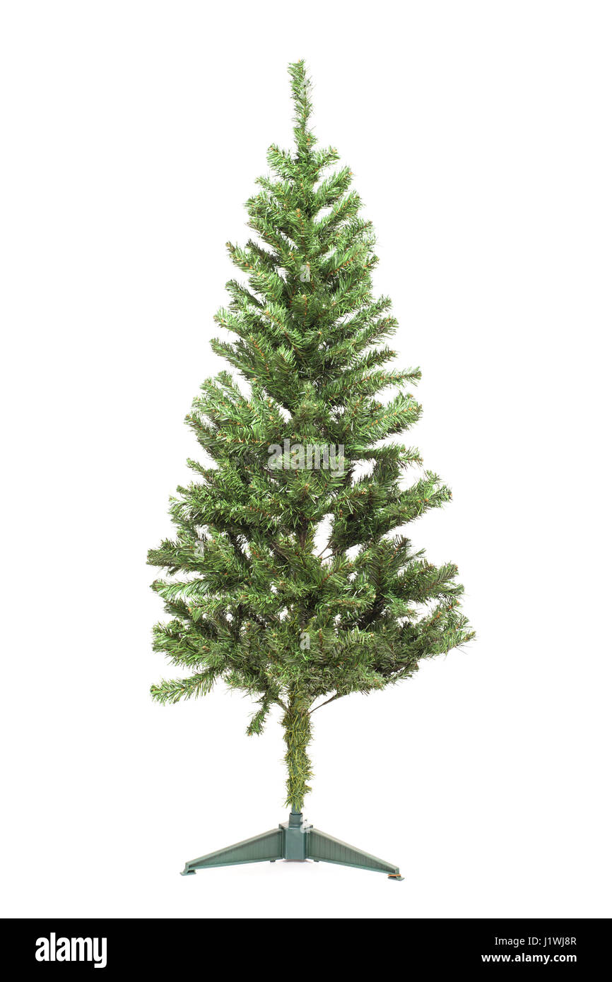 Christmas tree isolated on white background Stock Photo - Alamy