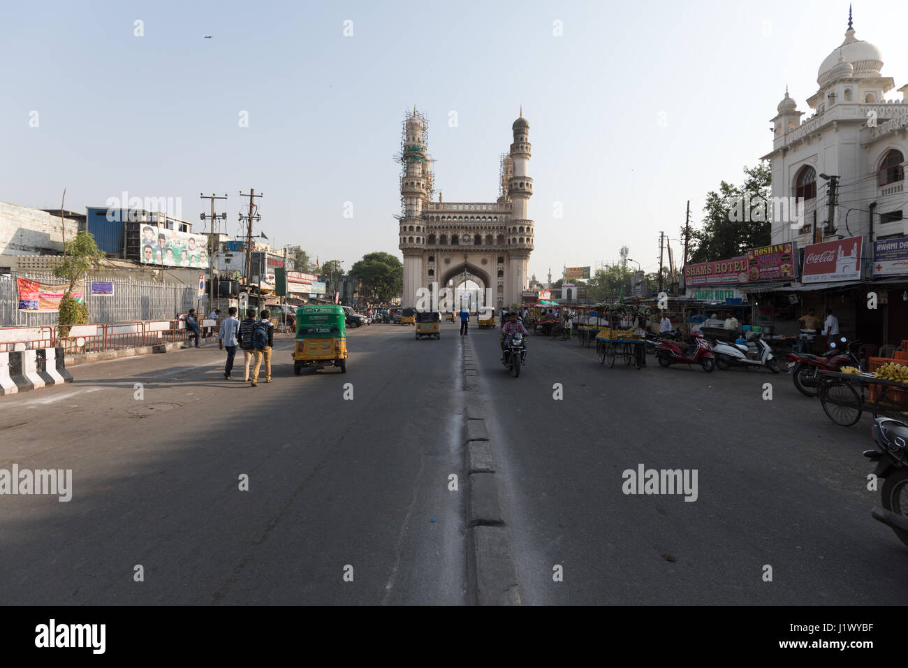 Morning view of Charminar,Hyderabad Stock Photo